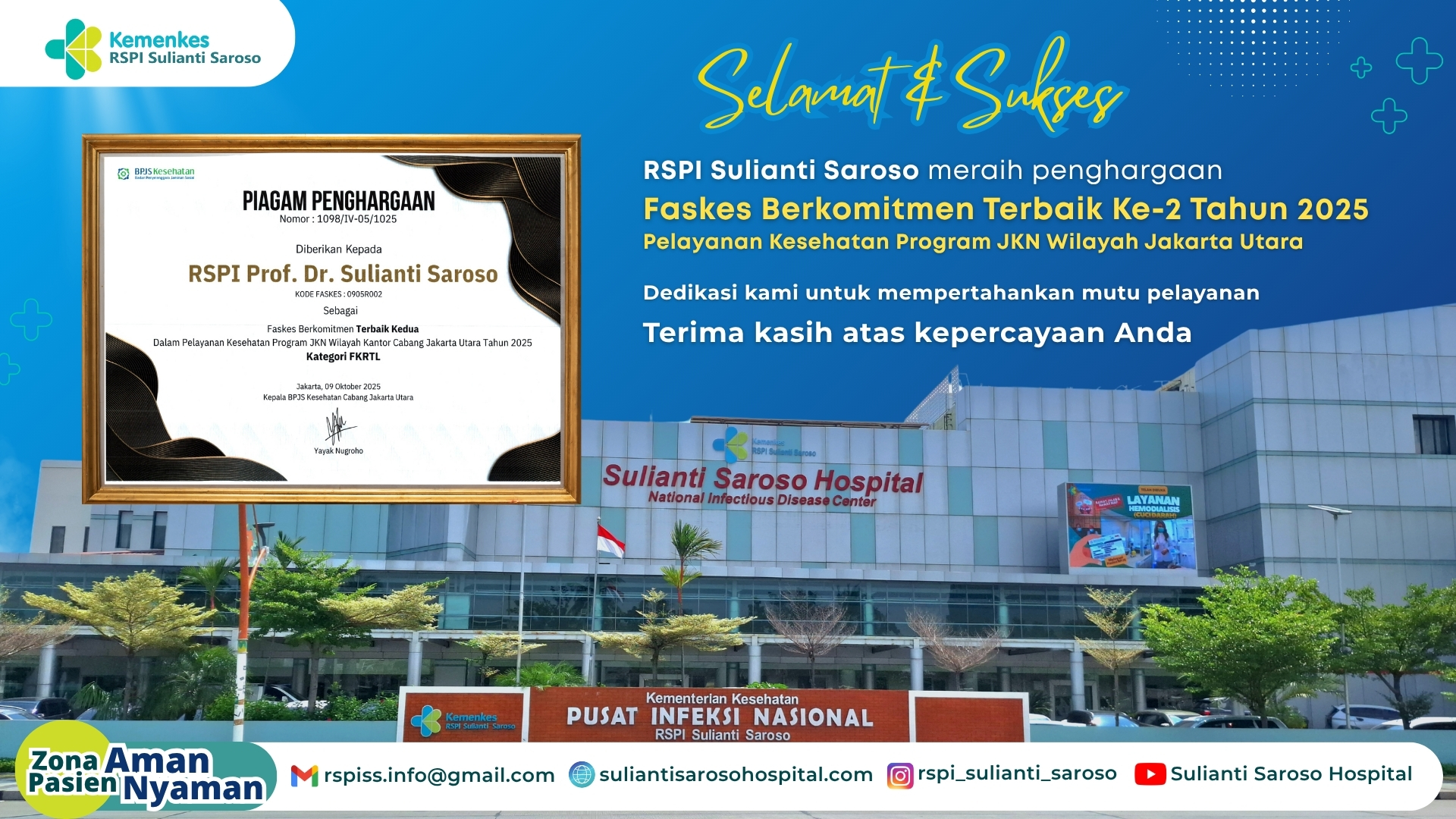 rspi sulianti saroso raih penghargaan
