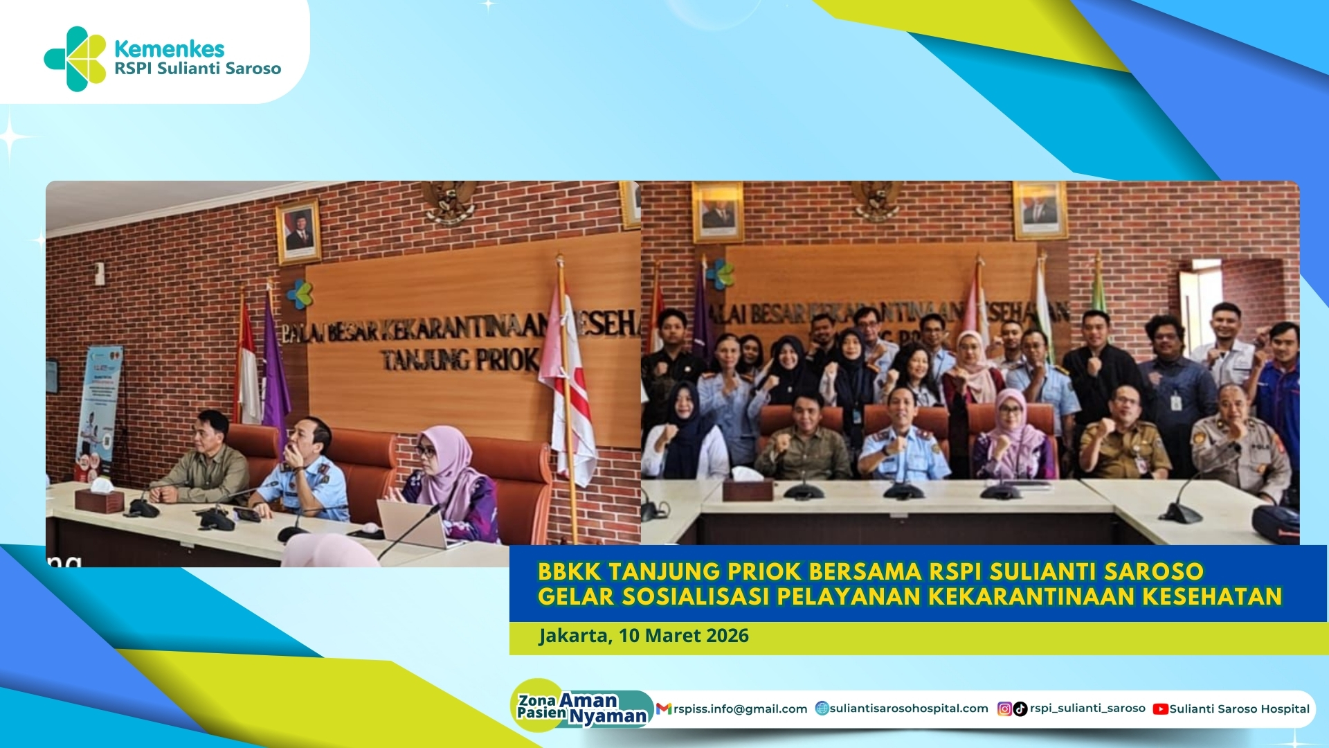 BBKK Tanjung Priok dan RSPISS Sosialisasi Pelayanan Kekarantinaan